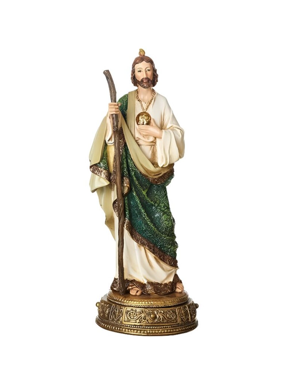 St. Jude Figure on Base, Heavenly Protectors,Renaissance Collection, 10.75" H
